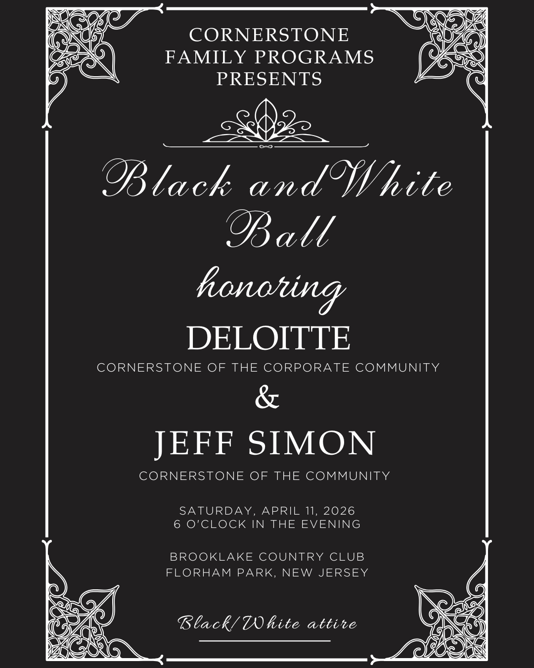Black & White Ball - Cornerstone Family Programs